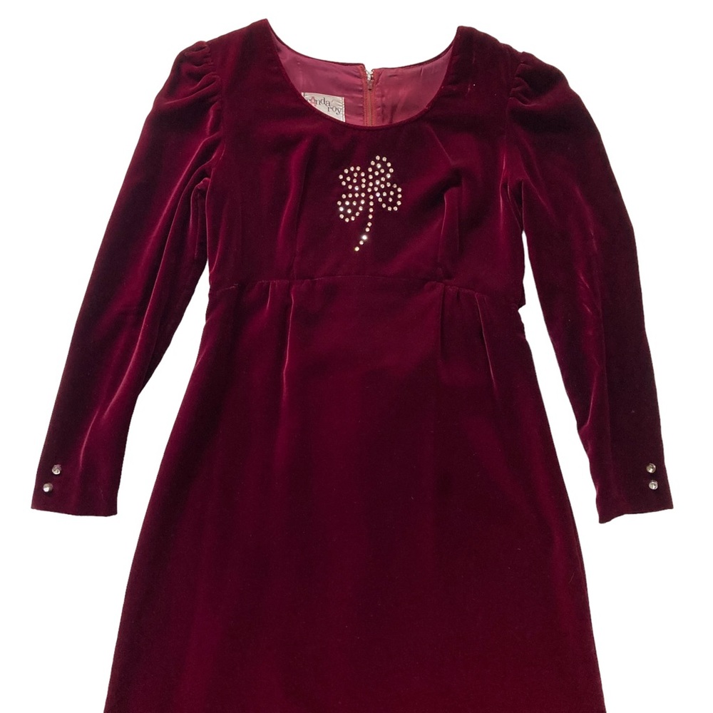 Vintage 1970s Velvet Diamanté Maxi Dress 🥀